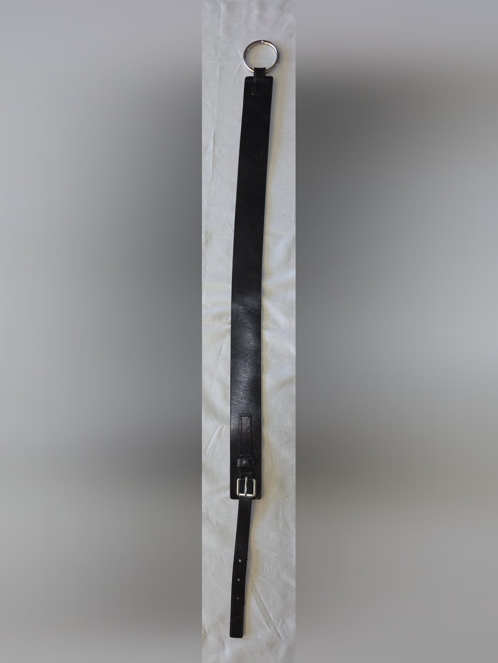Vintage Banana Republic Black Leather O- Ring Belt S 90s Minimalism Y2k Utility